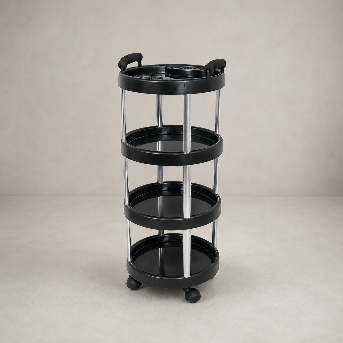 Carrito Auxiliar Linda Beauty Style 2588026 Negro de 4 Niveles