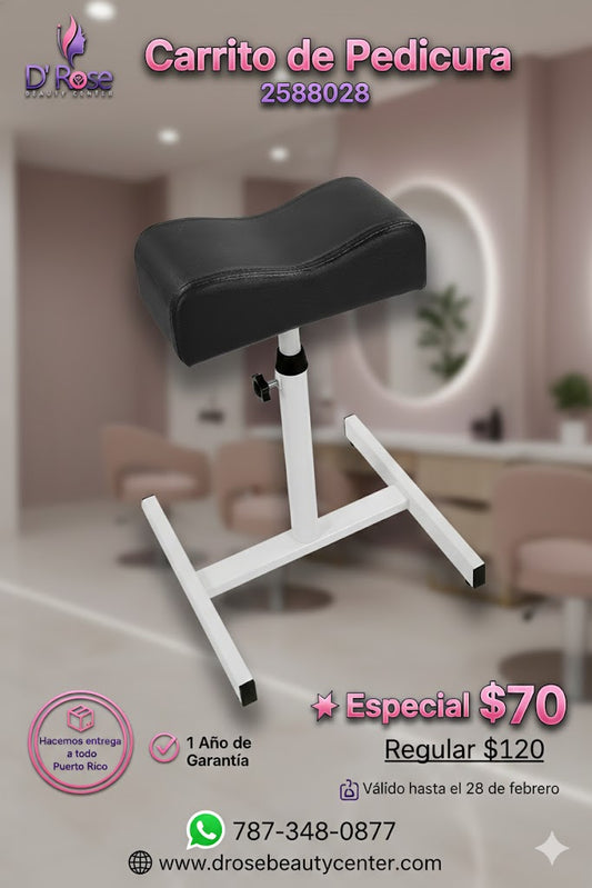 🦶✨ Carrito Auxiliar de Pedicura Profesional Beauty Style 2588028 – Soporte Ergonómico Ajustable para Salón y Spa ✨🦶