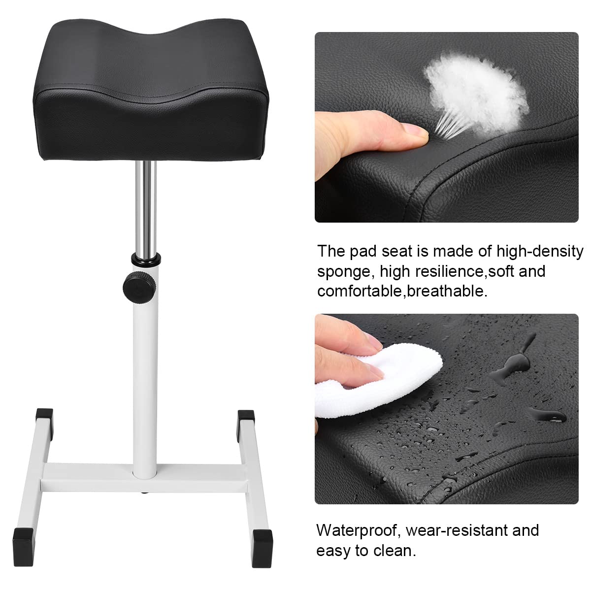 🖤 Carrito Auxiliar de Pedicura – Beauty Style (2588028) | Altura Ajustable + Cojín Ergonómico