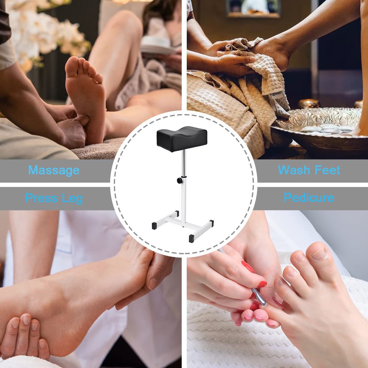 🖤 Carrito Auxiliar de Pedicura – Beauty Style (2588028) | Altura Ajustable + Cojín Ergonómico