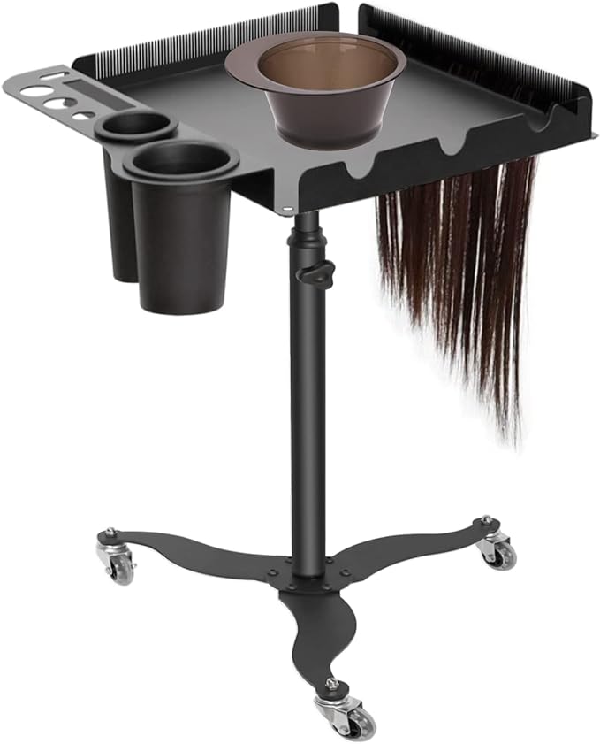Beauty Style Carrito Auxiliar Agata Para Estilista o Barbero Color Negro 2588037