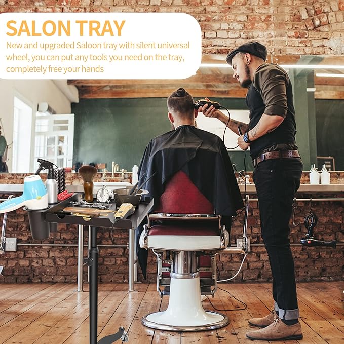 Beauty Style Carrito Auxiliar Agata Para Estilista o Barbero Color Negro 2588037