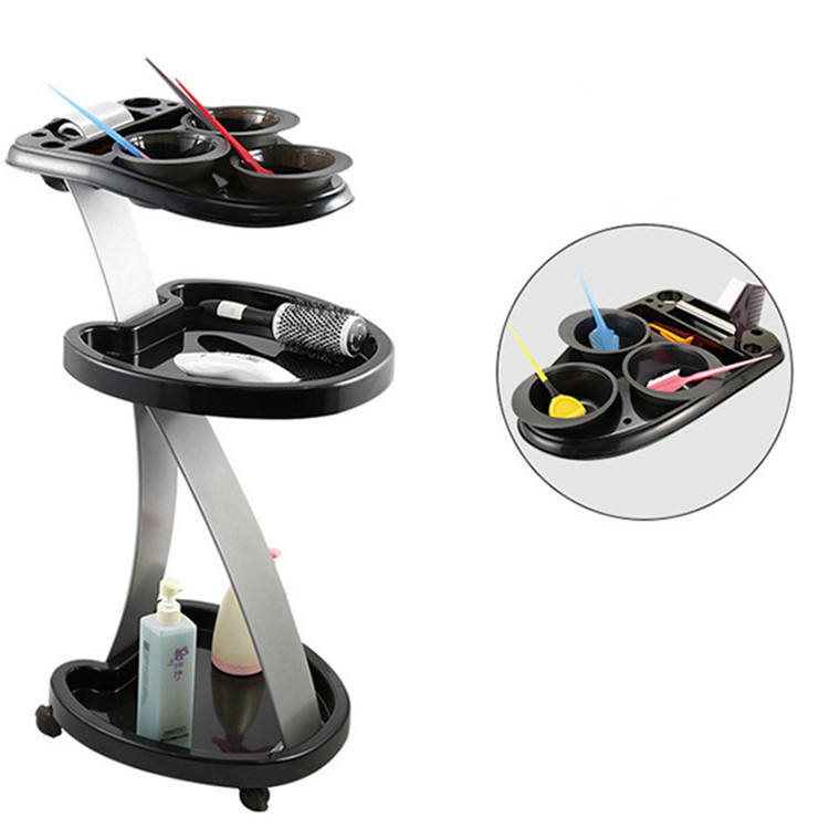Carrito Auxiliar Fiona Beauty Style 2588038 – Carrito Profesional de 3 Niveles para Salón y Barbería