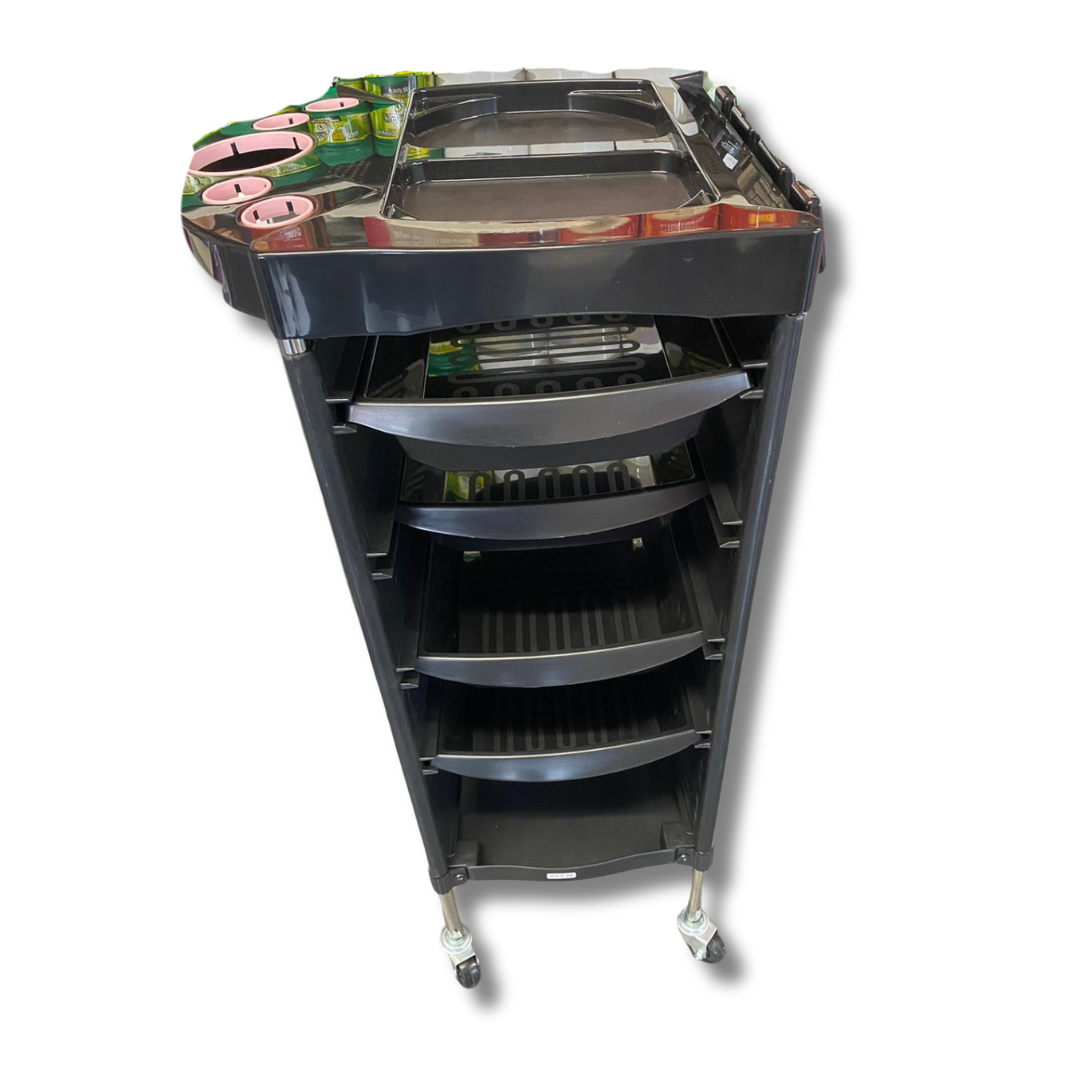 Beauty Style Carrito Auxiliar Glen Para Estilista o Barbero Color Negro con Blanco 2588046