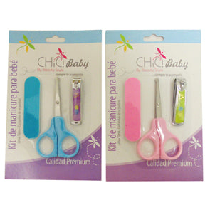 Chic Kit de 3pc de Tijera corta Uñas Y lima para bebe de Colores 2818447