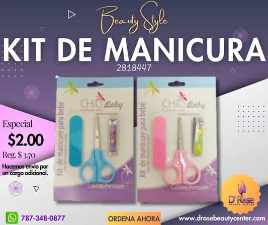 Chic Kit de 3pc de Tijera corta Uñas Y lima para bebe de Colores 2818447
