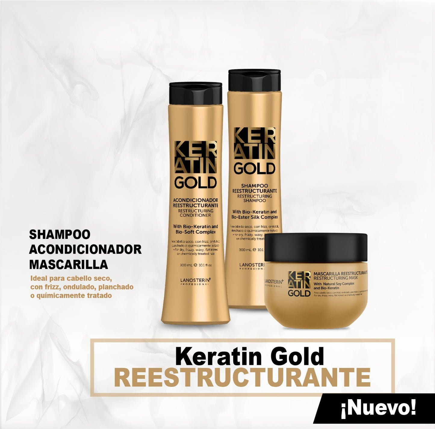 LANOSTERIN PROFESIONAL KERATIN GOLD MASCARILLA 10.5OZ 23030300