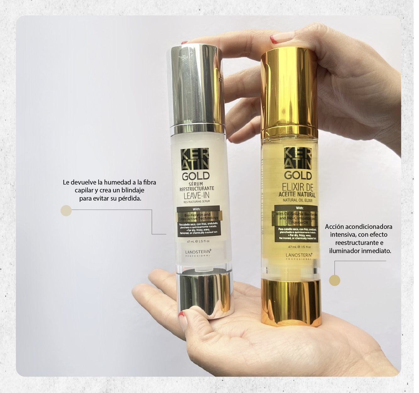 LANOSTERIN PROFESIONAL KERATIN GOLD SERUM REESTRUCTURANTE LEAVE IN 1.5OZ 23060047