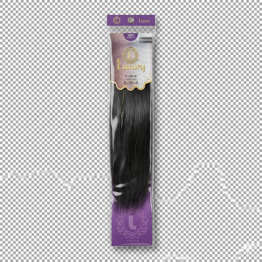 Luxury 100% Human Hair Style Extensión de Cabello Color 4AS 18"