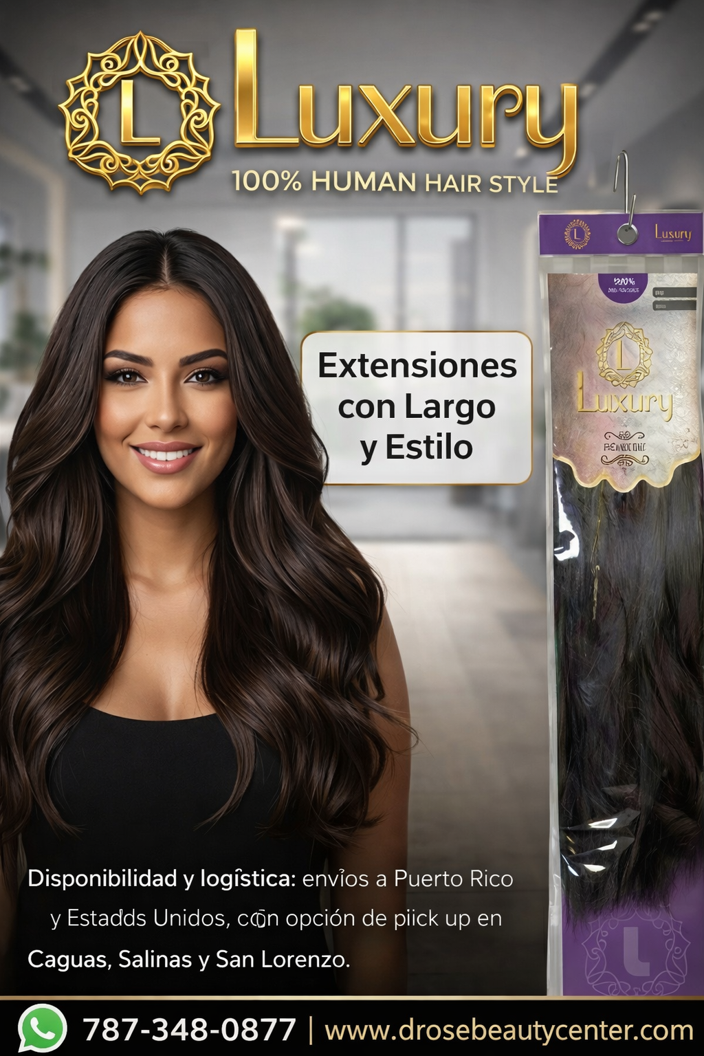 Luxury Extensión de Cabello Human Hair Style Color 110S 20"
