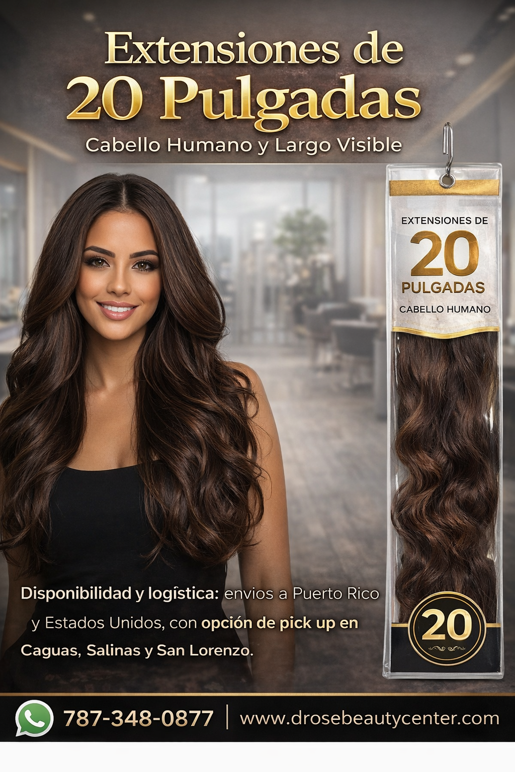 Luxury Extensión de Cabello Human Hair Style Color 110S 20"