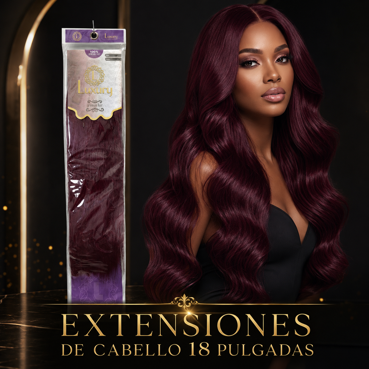 Luxury 100% Human Hair Style Extensión de Cabello Color 27S 22"