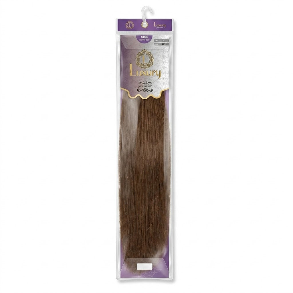 Luxury 100% Human Hair Style Extensión de Cabello Color 27S 22"