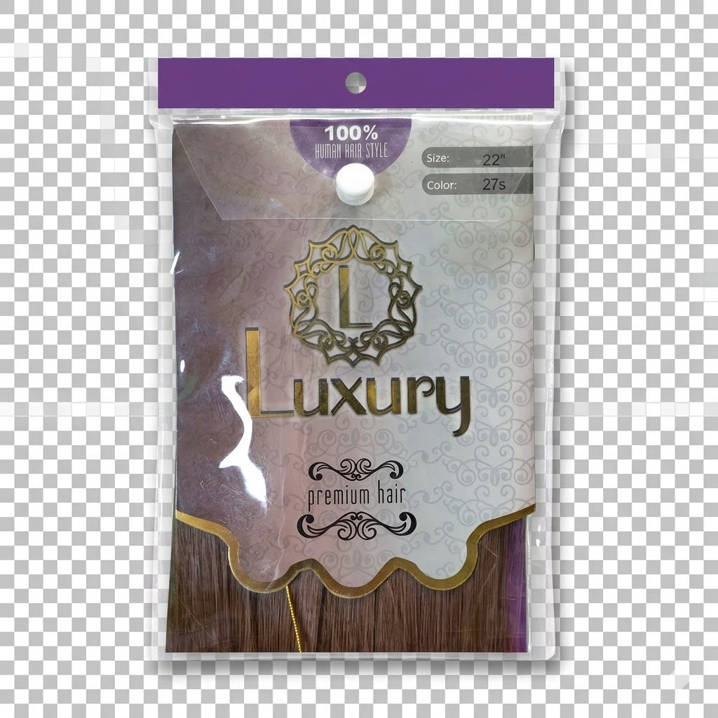 Luxury 100% Human Hair Style Extensión de Cabello Color 27S 22"