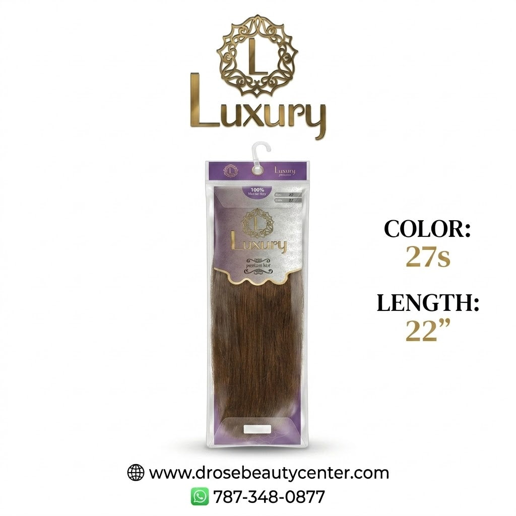 Luxury 100% Human Hair Style Extensión de Cabello Color 27S 22"
