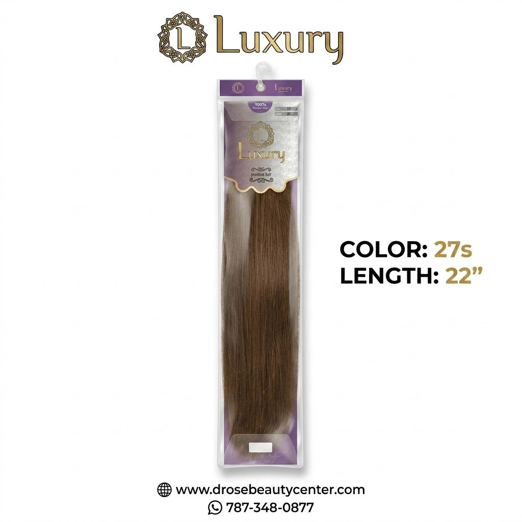 Luxury 100% Human Hair Style Extensión de Cabello Color 27S 22"