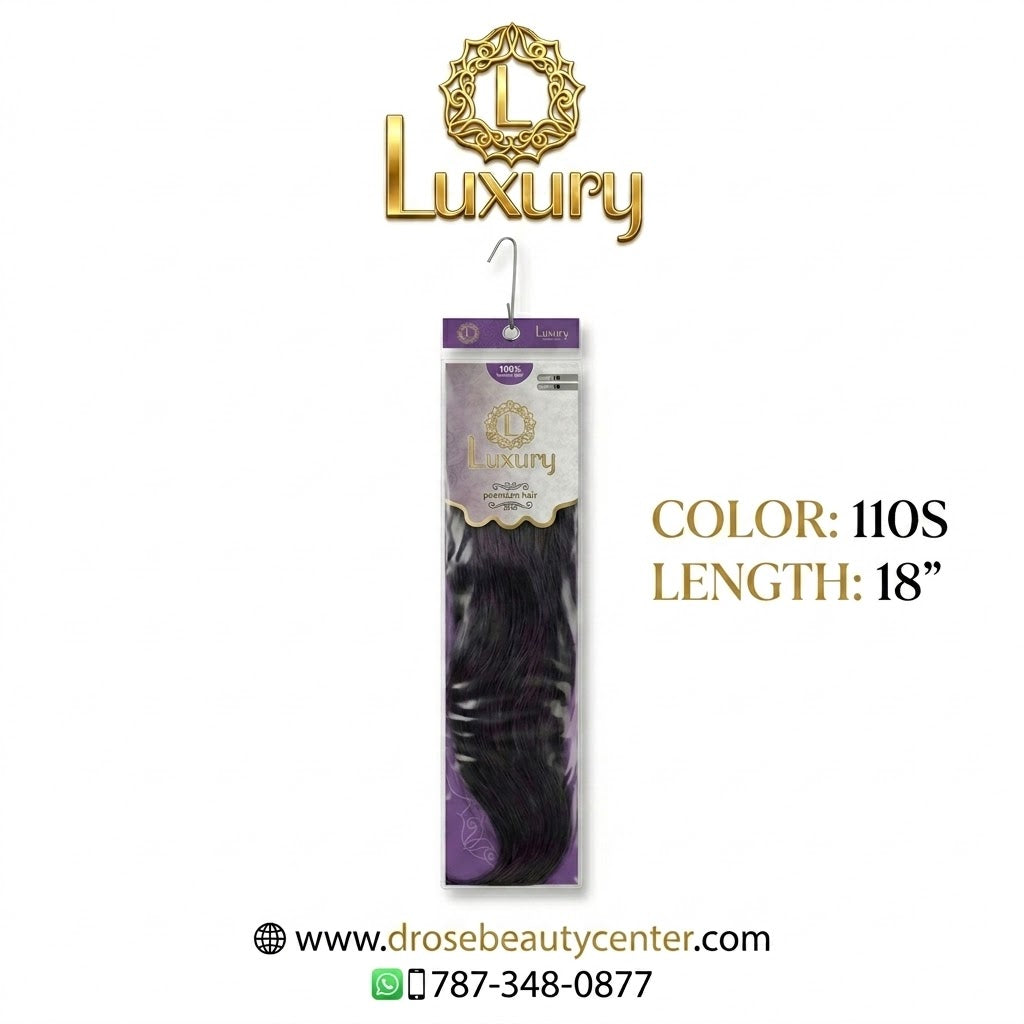 Luxury 100% Human Hair Style Extensión de Cabello Color 110S 18"