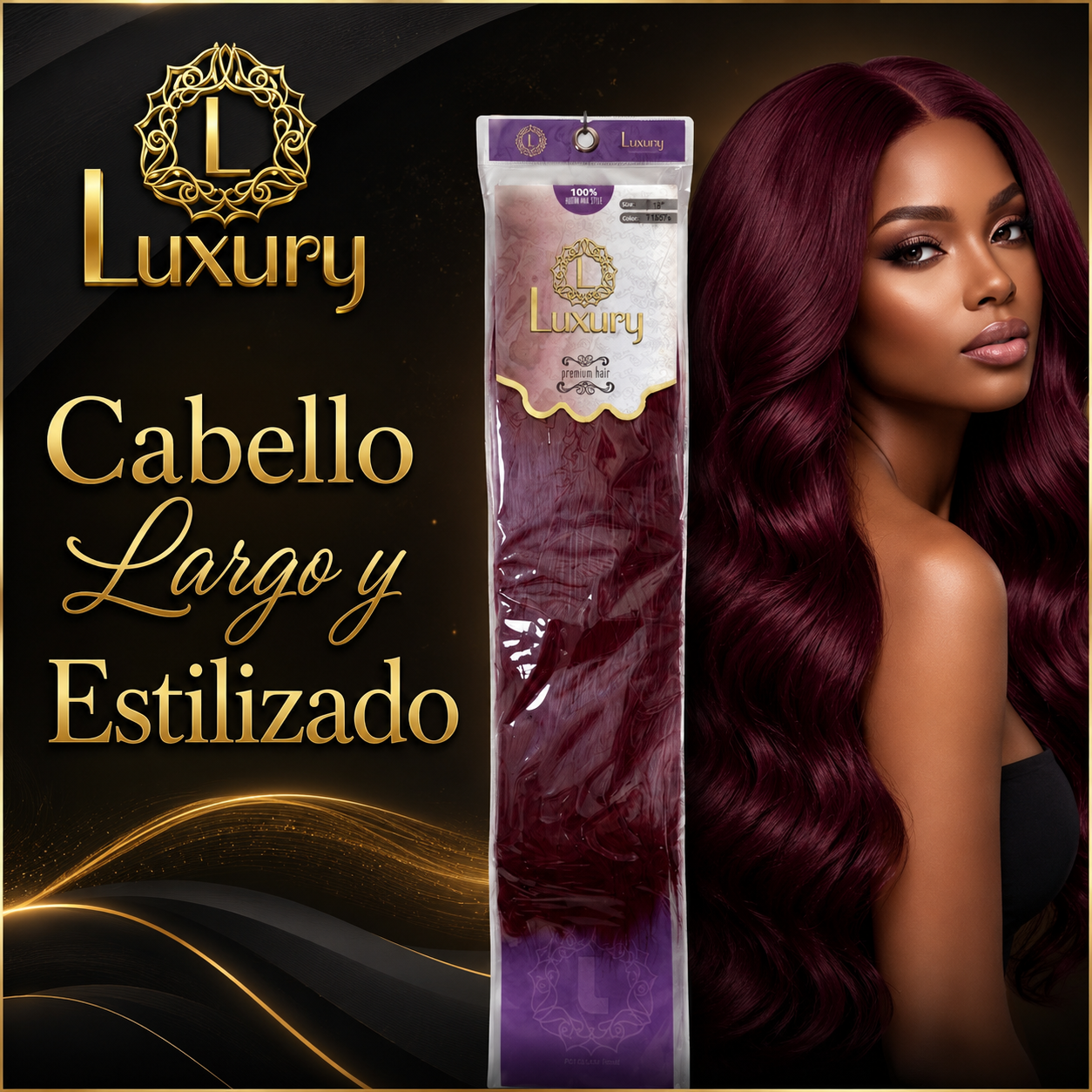Luxury 100% Human Hair Style Extensión de Cabello Color T1557S 18"