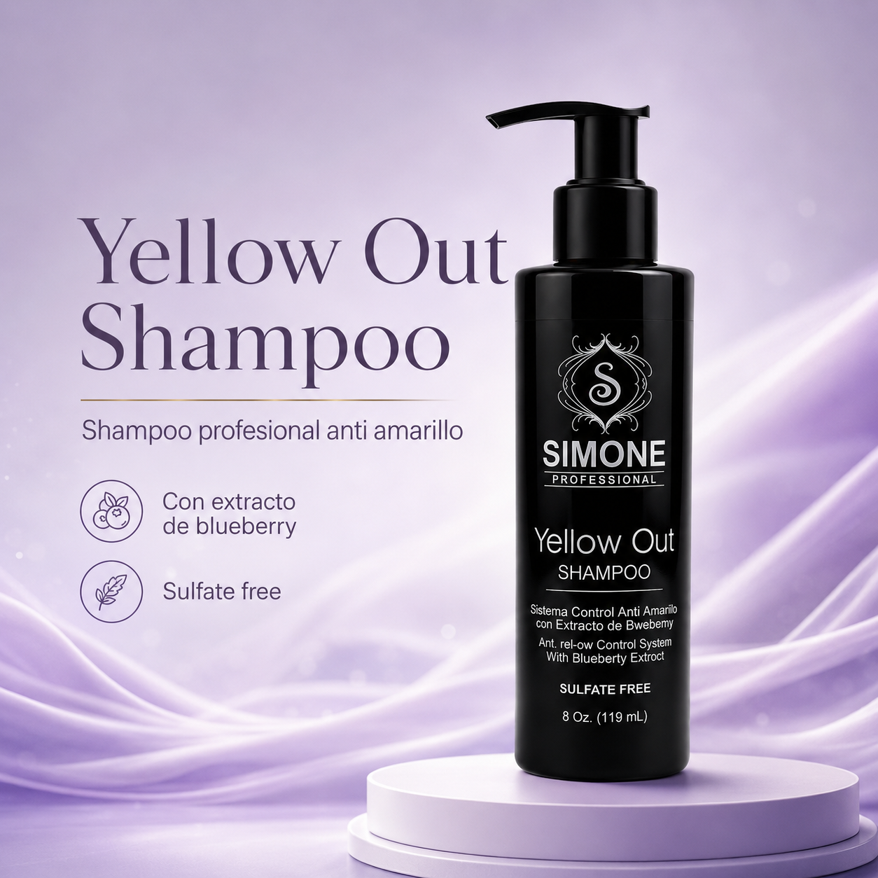 Simone Professional Yellow Out Shampoo Anti-Amarillo 8 oz | SYOSH8