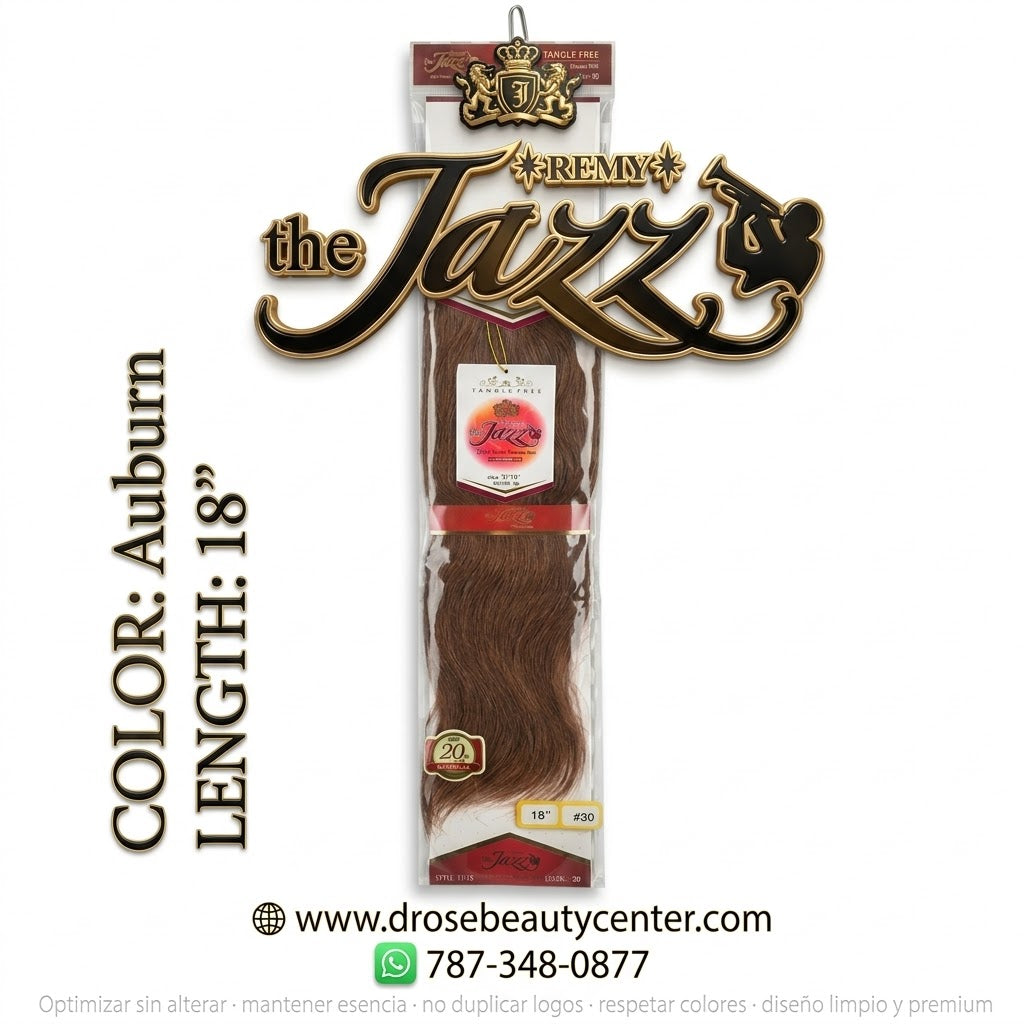 ✨ Extensiones The Jazz Remy Silky Straight 18” Color #30 – 100% Cabello Humano Remy Premium ✨