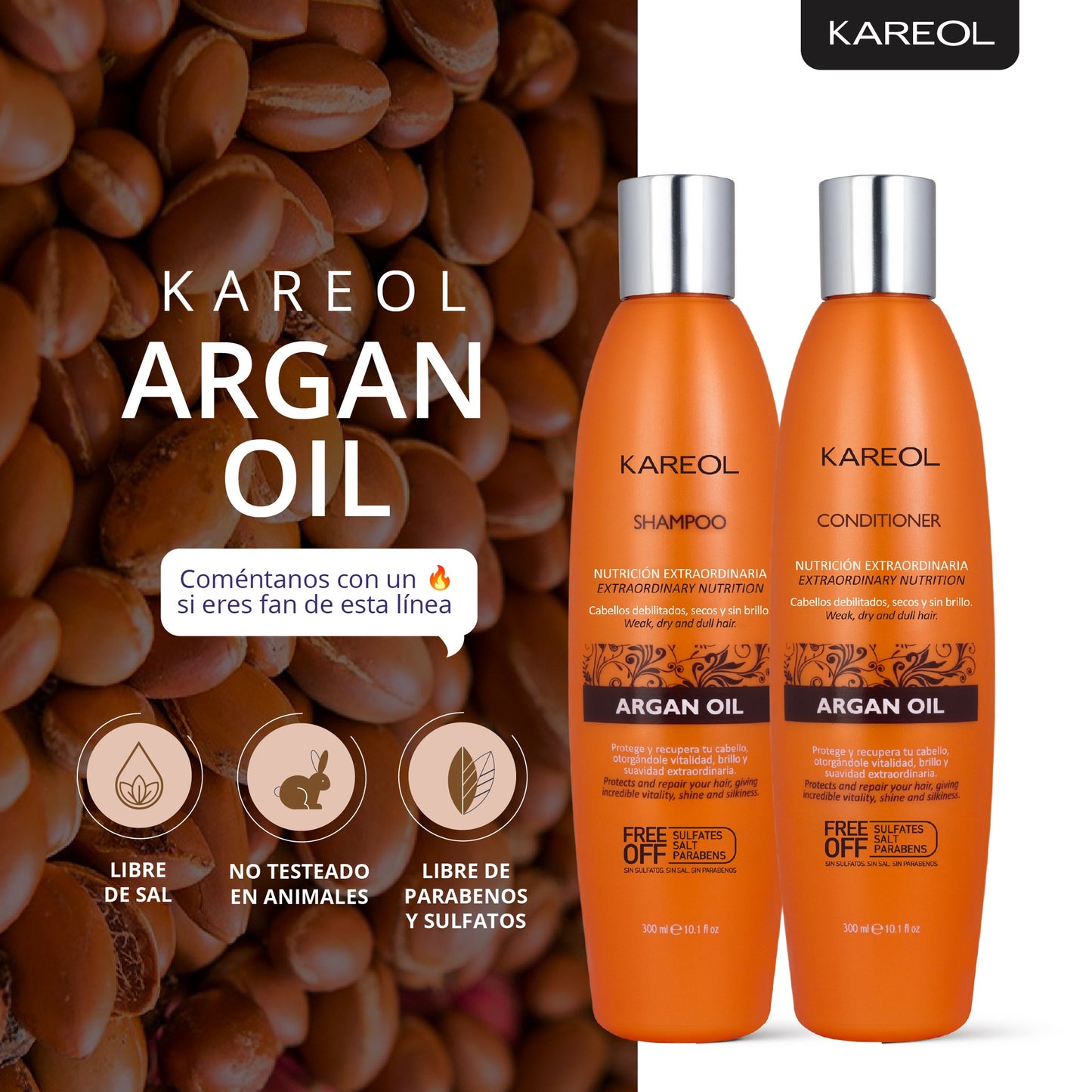 KAREOL ARGAN OIL SHAMPOO 10.1OZ 381010300