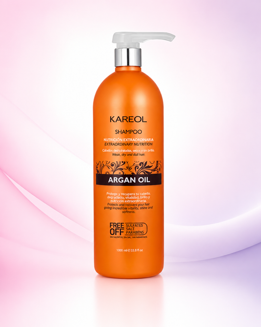 Kareol Argan Oil Shampoo 33.8 oz – Nutrición Extraordinaria para Cabello Seco y Debilitado