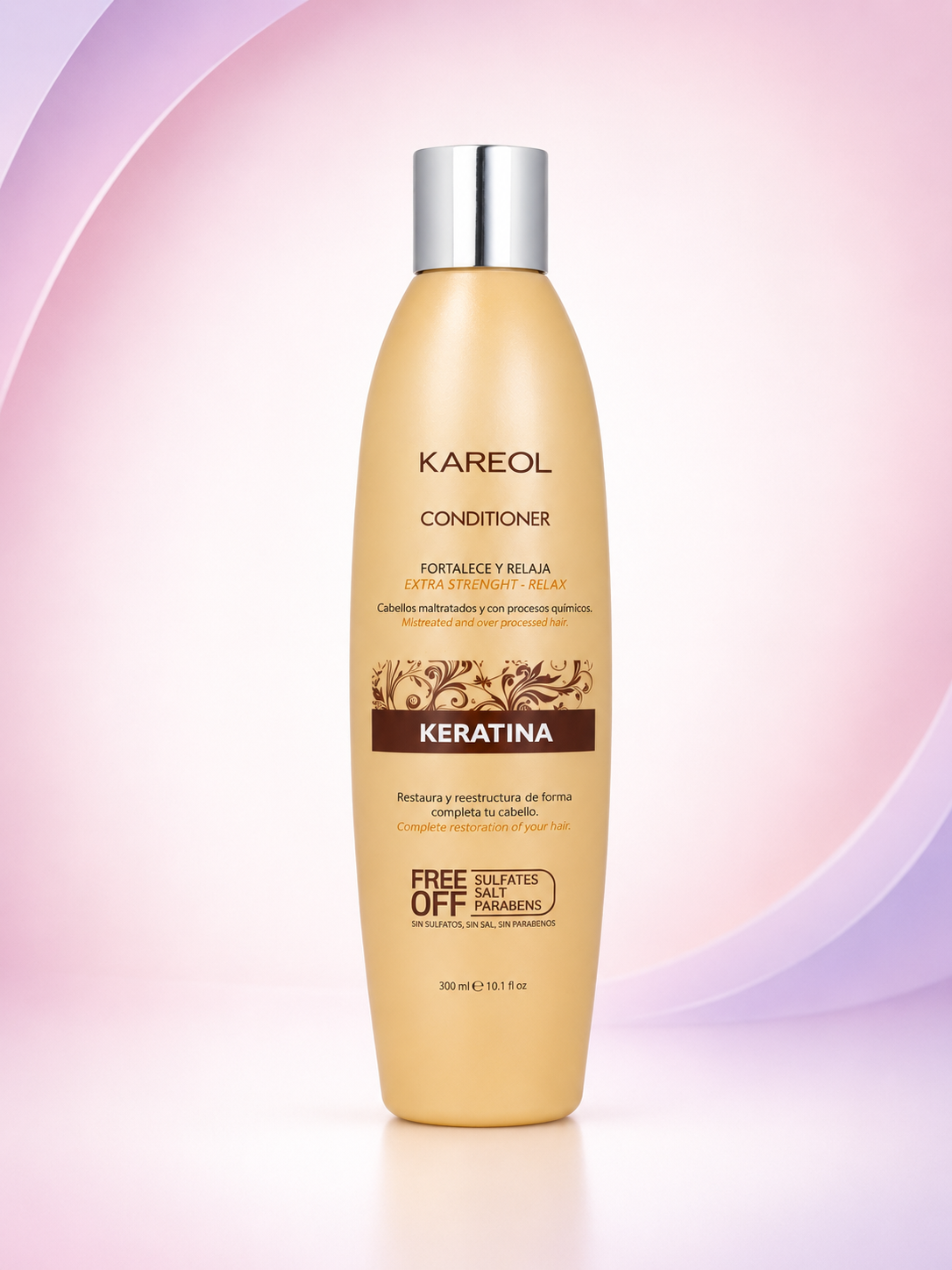 KAREOL Keratina Acondicionador 10.1 oz – Fortalece, Suaviza y Ayuda a Reparar el Cabello
