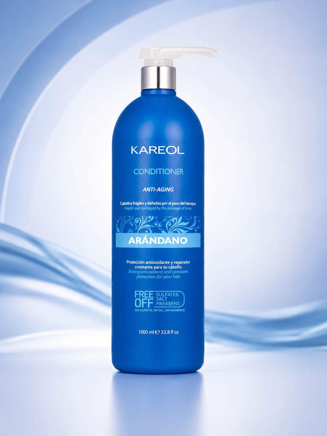 Kareol Arándano Acondicionador Anti-Aging 33.8 oz – Cabello Frágil y Dañado