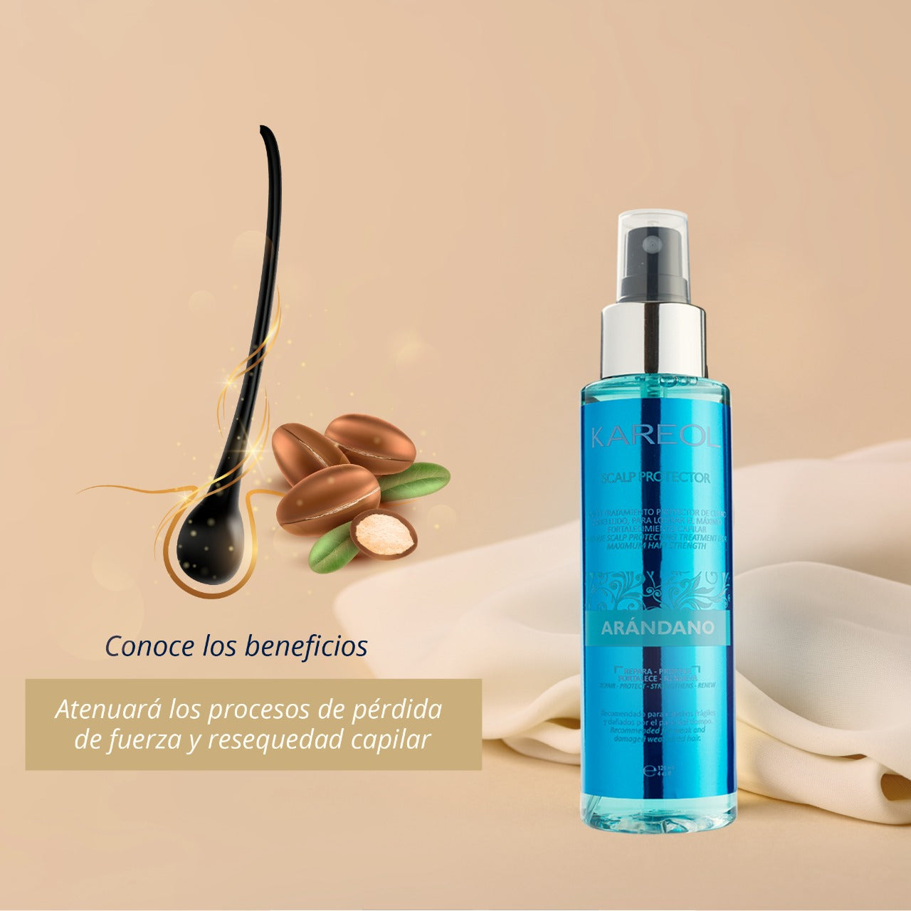 Kareol Arándano Scalp Protector 4 oz – Tratamiento Leave-In para Cuero Cabelludo