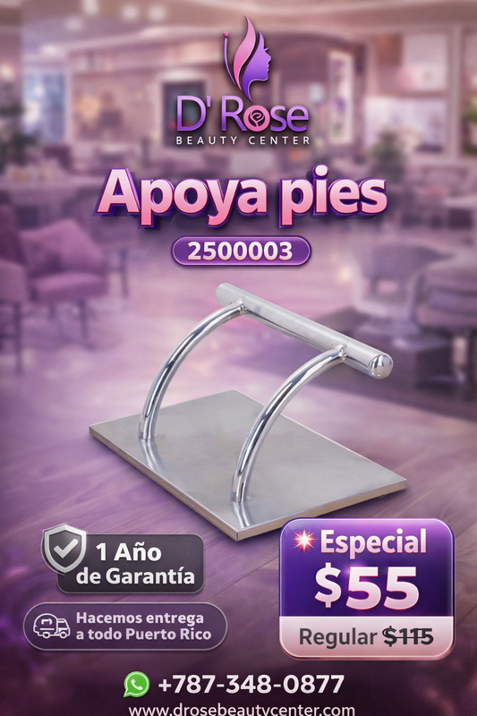 🦶 Apoya Pies Metálico de Piso Profesional | Modelo 2500003
