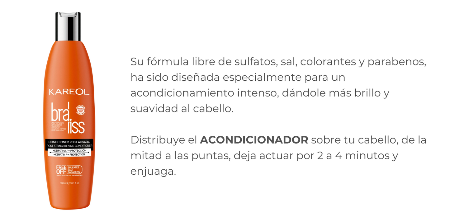 KAREOL BRALISS ACONDICIONADOR POST ALISADO 10.1OZ 390030300