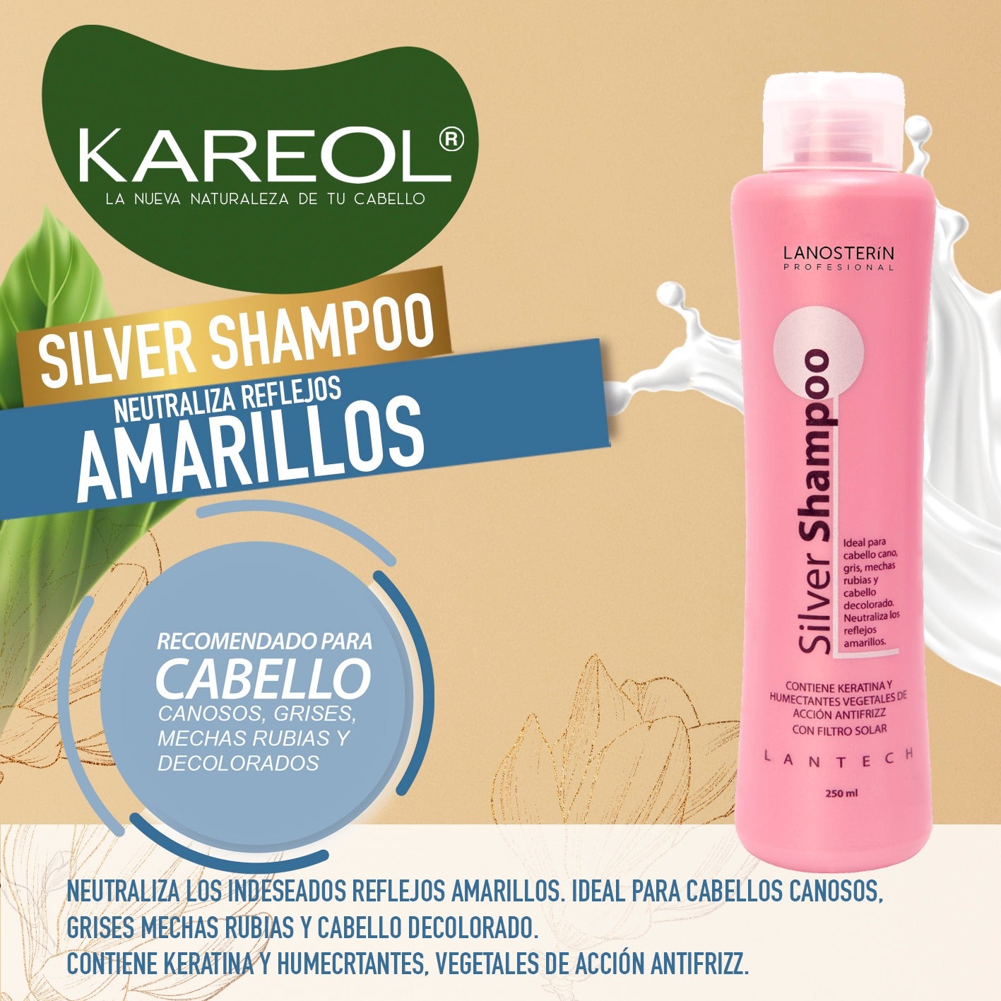 LANOSTERIN PROFESIONAL SILVER SHAMPOO 8.45OZ 40070250