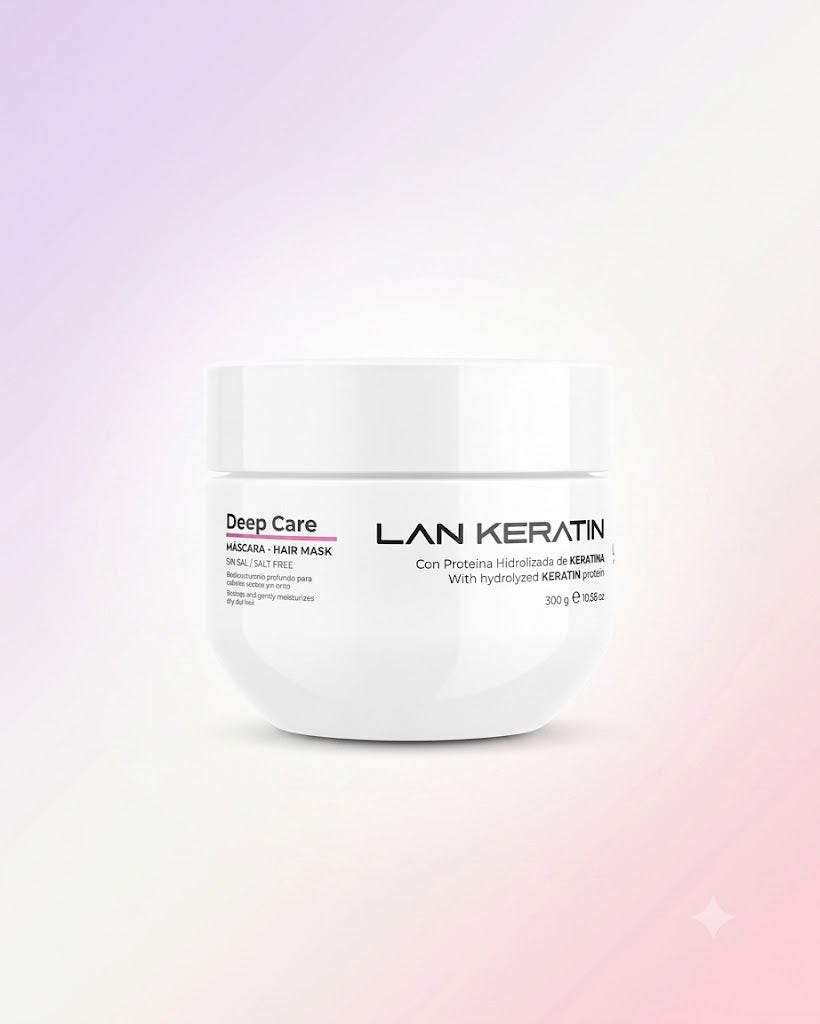 LAN Keratin Professional Deep Care Mascarilla 10.58 oz – Reparación Profunda con Queratina Hidrolizada