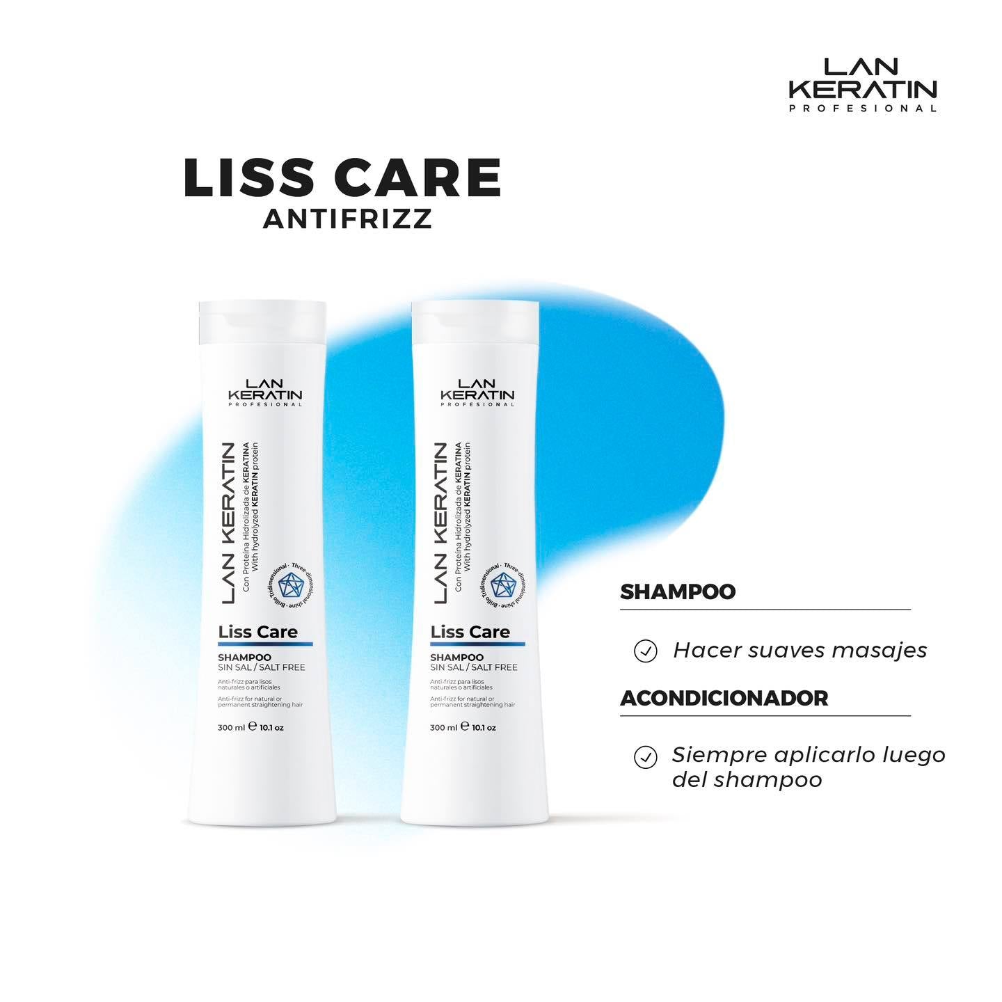 LAN KERATIN PROFESIONAL LISS CARE SHAMPOO 10.1OZ 40619300