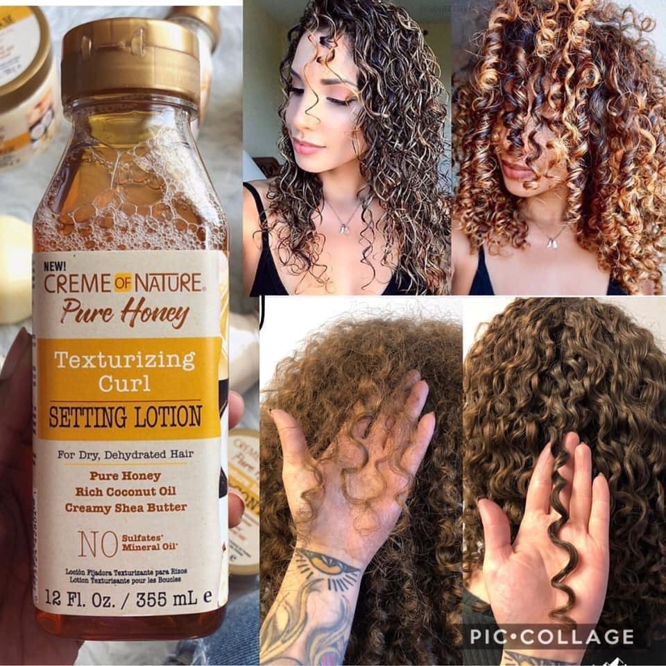 🍯✨ Creme of Nature Pure Honey Texturizing Curl Setting Lotion 12 oz – Rizos Definidos y Suaves ✨🍯