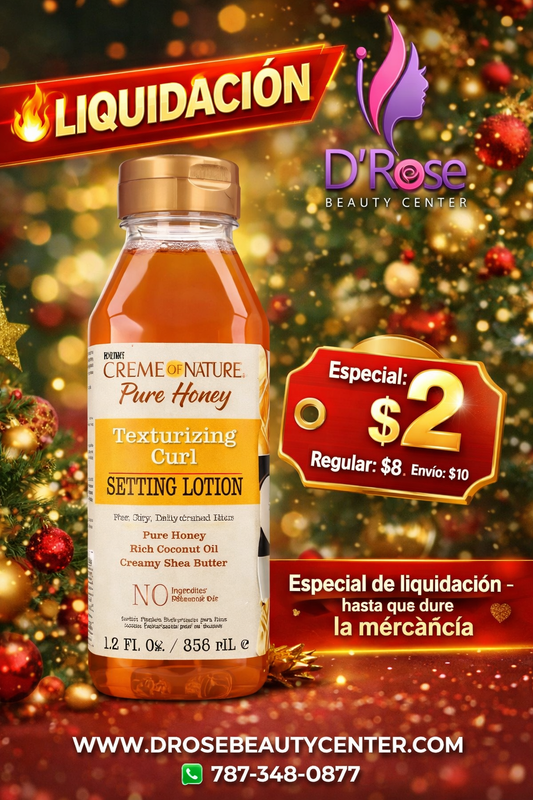 🍯✨ Creme of Nature Pure Honey Texturizing Curl Setting Lotion 12 oz – Rizos Definidos y Suaves ✨🍯