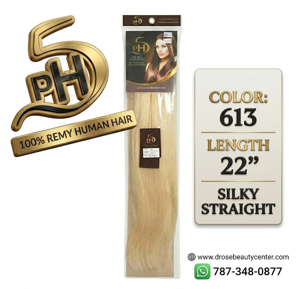 ✨ Extensiones PH5 Silky Straight 22” Color #613 – 100% Remy Human Hair Blonde Premium ✨