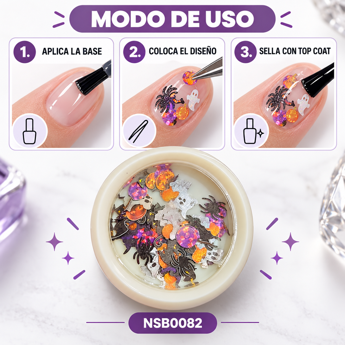 Spiral Bisutería para Uñas Halloween NSB0082