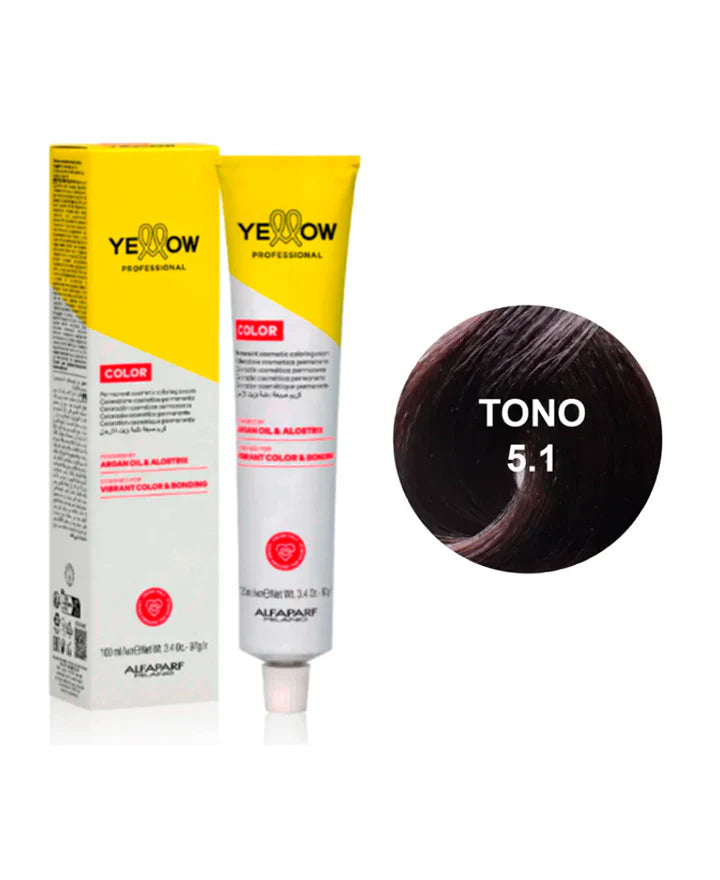 Tinte Yellow 5.1 Castaño Claro Ceniza – 100ml