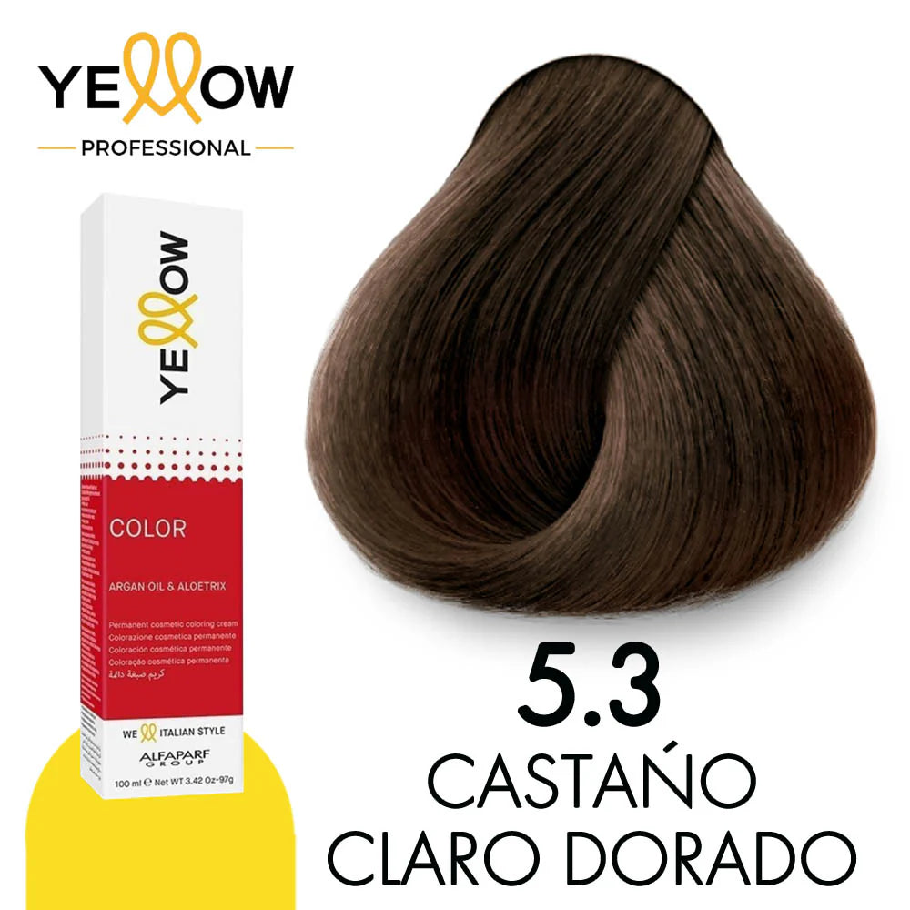 Tinte Yellow 5.3 Castaño Claro Dorado – 100ml