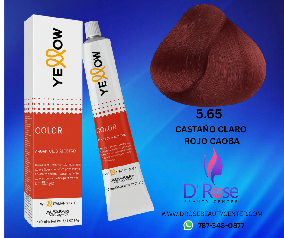 Tinte Yellow 5.65 Castaño Claro Rojo Caoba – 100ml