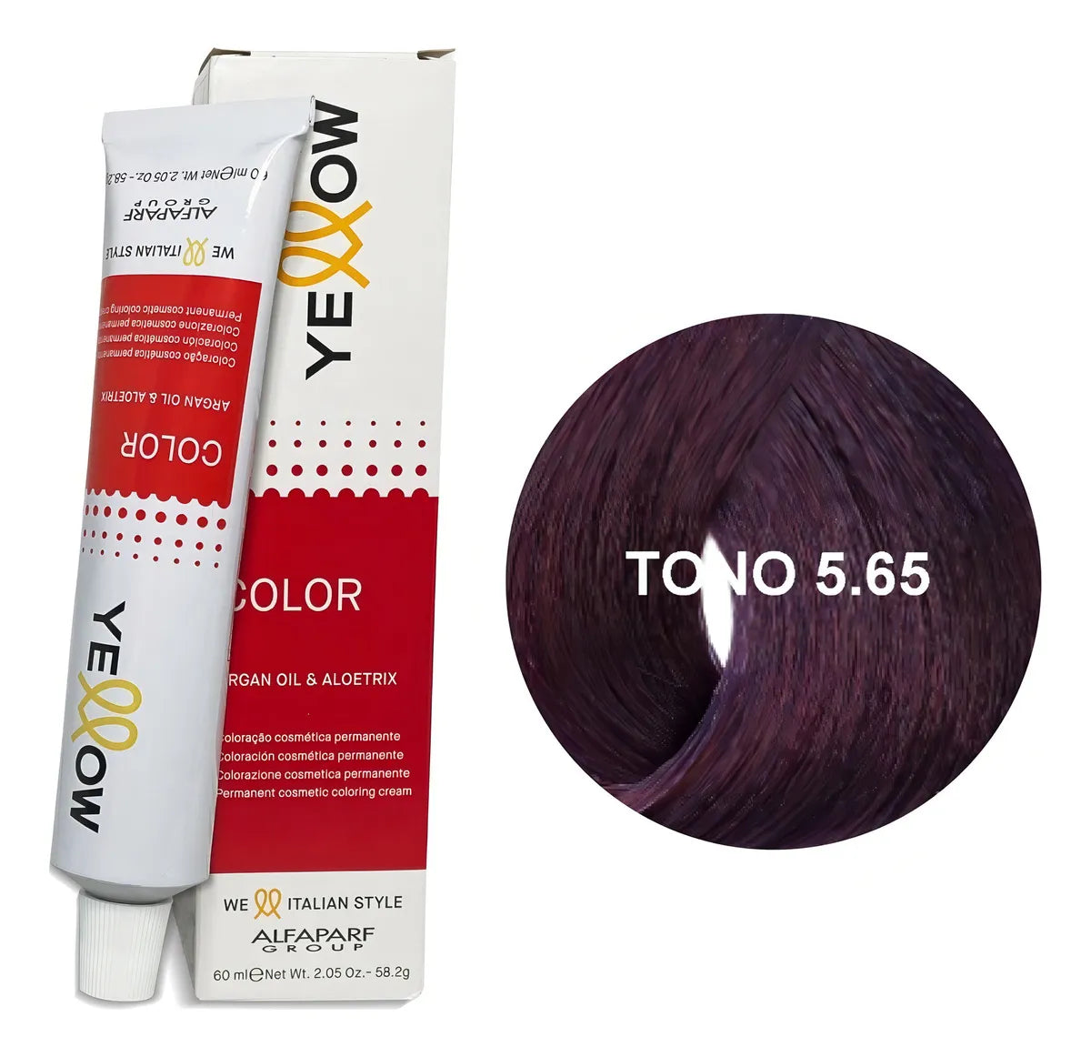 Tinte Yellow 5.65 Castaño Claro Rojo Caoba – 100ml