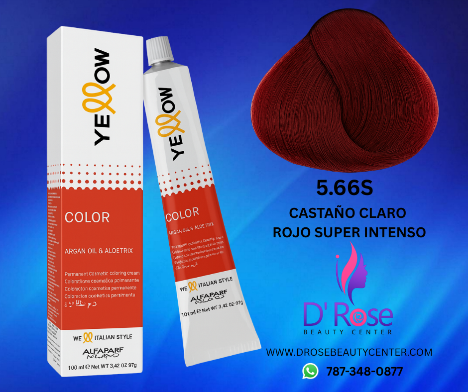 Tinte Yellow 5.66S Castaño Claro Rojo Súper Intenso – 100ml