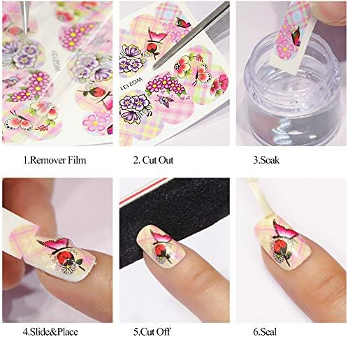 Nail Sticker 3D F333P – Corazones y Cruces Holográficas