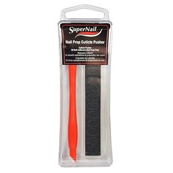 SuperNail Nail Prep Cuticle Pusher con 10 Limas Miniabrasivas