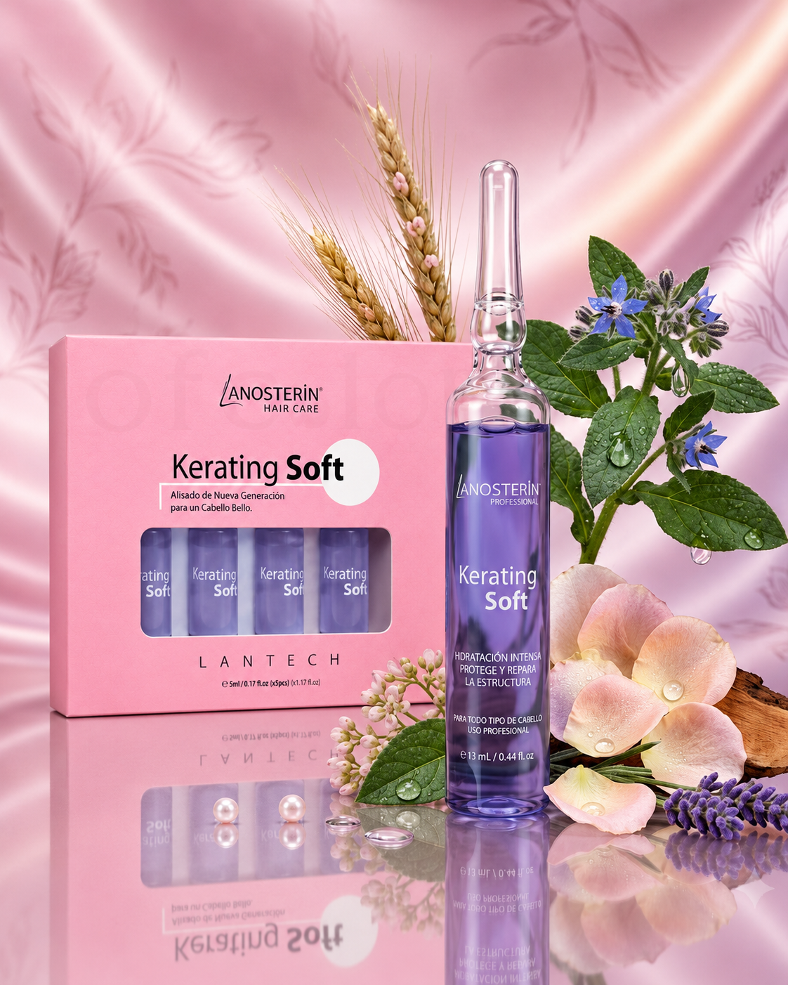 Lanosterín Profesional Kerating Soft Ampolla Ablandadora de Canas 0.44 oz – 630012
