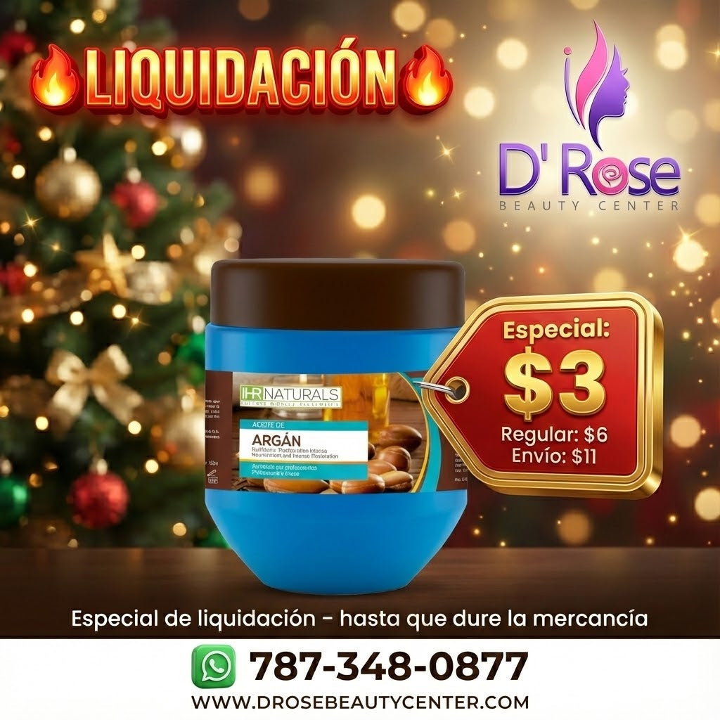 🌿 Mascarilla IHR Naturals Aceite de Argán – Nutrición y Restauración ...