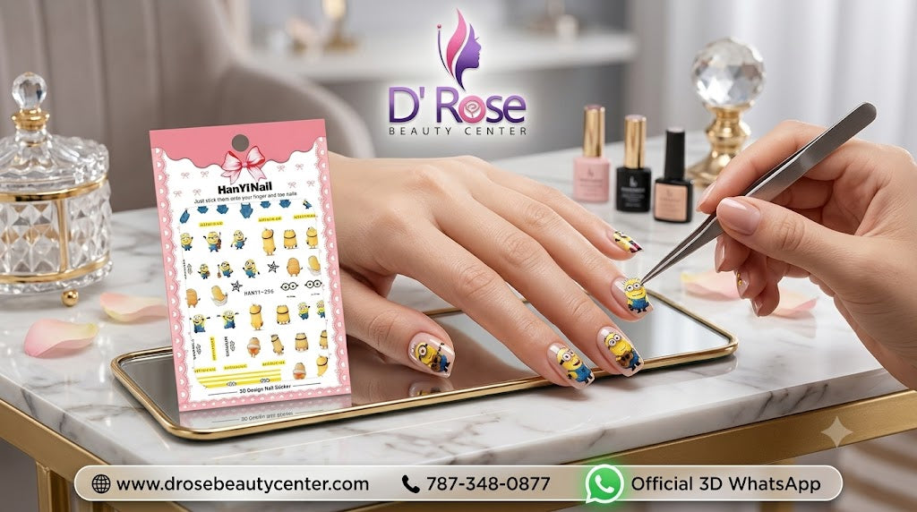 HanYi Nail 3D Design Nail Stickers de Personajes Amarillos HANYI-296