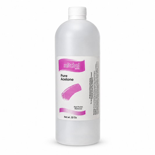 Mitchel 3000 Pure Acetone 32 oz Removedor de Esmalte para Uñas de Uso Profesional