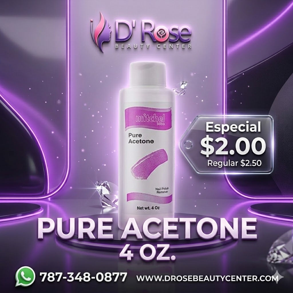 Mitchel 3000 Pure Acetone 4 oz Removedor de Esmalte para Uñas – D' Rose ...